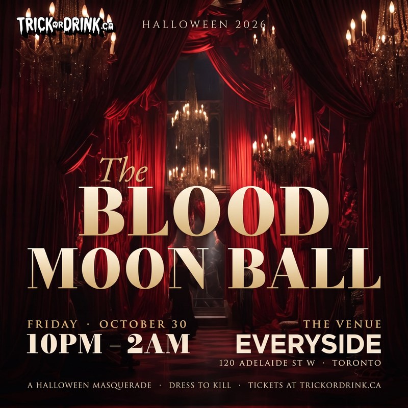 The Blood Moon Ball, Toronto Halloween Friday masquerade at Everyside, 120 Adelaide St W, Friday October 30, 10 PM to 2 AM