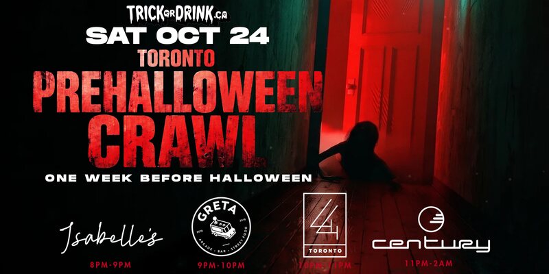 Pre-Halloween Saturday, Saturday October 24, one week before Halloween, Isabelle's, Greta, 44 Toronto and Century