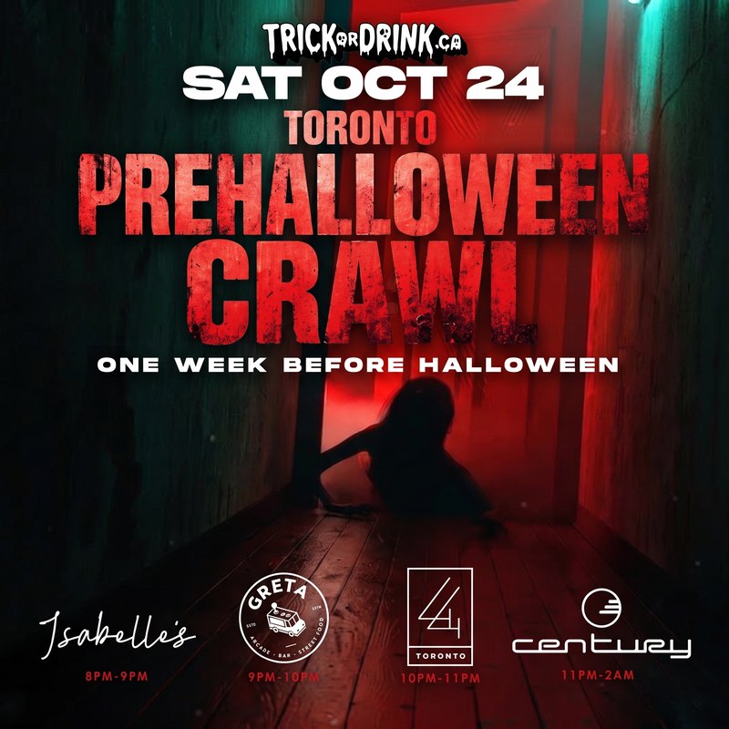 Pre-Halloween Saturday, Saturday October 24, one week before Halloween, Isabelle's, Greta, 44 Toronto and Century