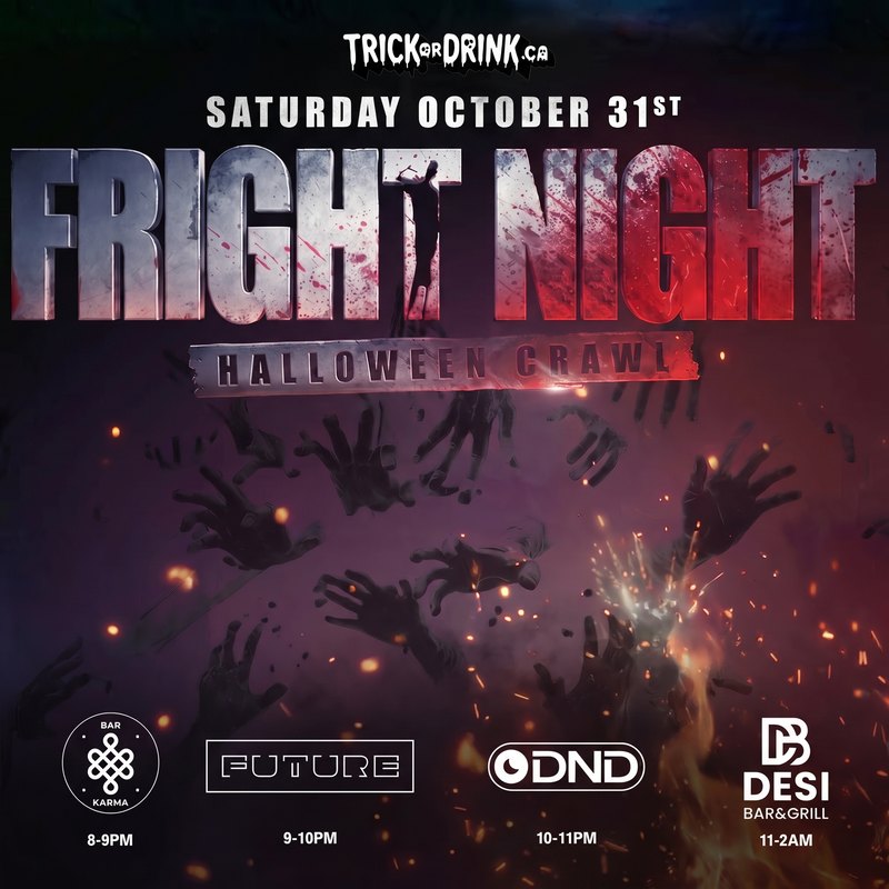 Toronto Fright Night Halloween Party, Saturday October 31
