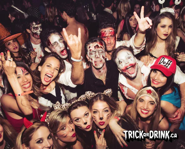 A packed Trick or Drink Halloween party in Toronto