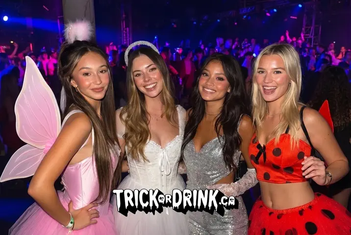 Trick or Drink partygoers in costume, Toronto